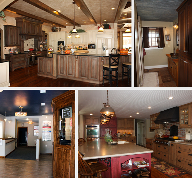 flat kitchen ceiling with white wood plank ceiling