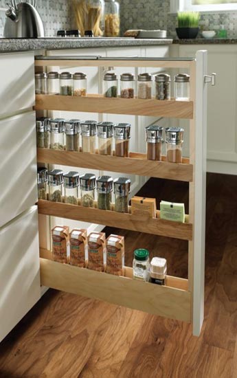 pull out cabinet spice rack