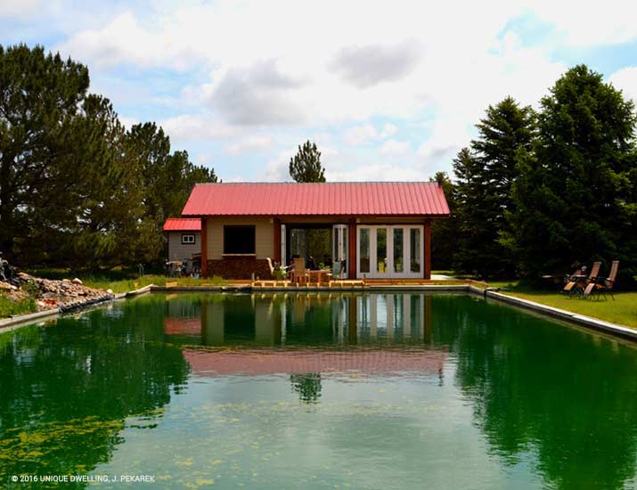 pool house for a pond