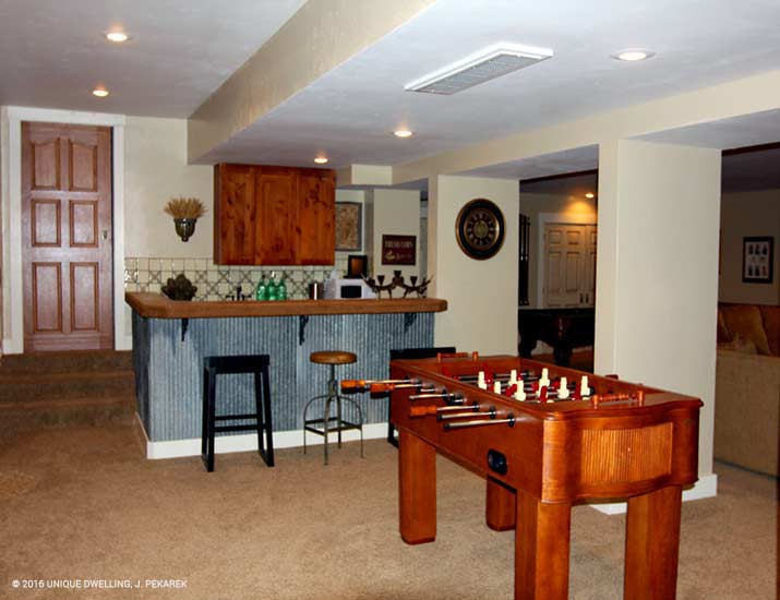 rustic inspired game room