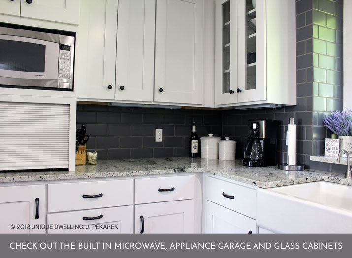 appliance garage built in microwave glass cabinets