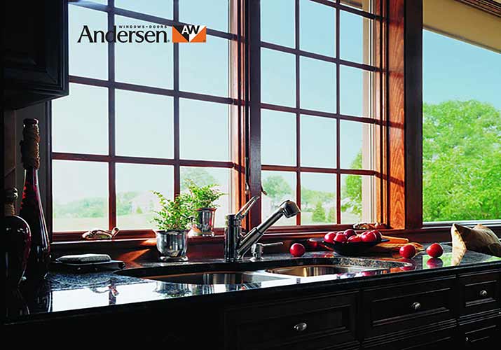 Andersen traditional mullion grid window