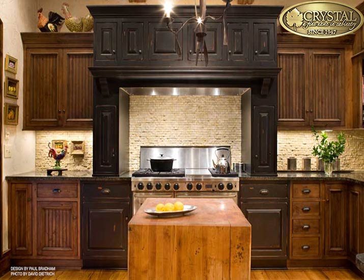 Crystal cabinets custom range hood