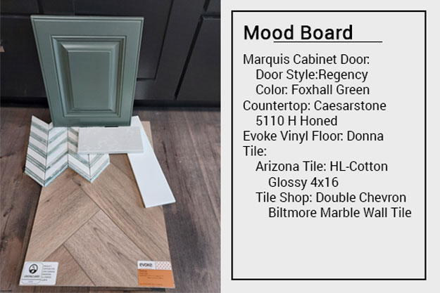 marquis cabinet color fox hall green with evoke vinyl floor white and green herringbone marble tile