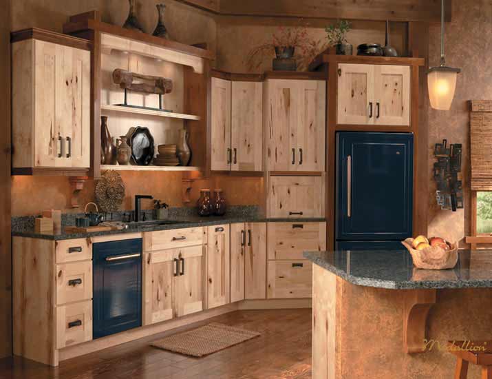 Medallion rustic maple cabinets