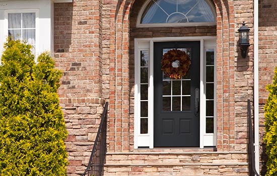 Heritage Fiberglass door with smooth and textured doors